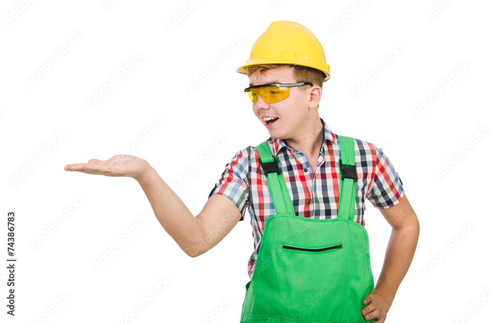 Industrial worker isolated on the white background Industrial worker isolated on the white background