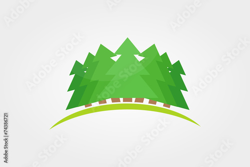 Logo design element. Forest, nature, reserve