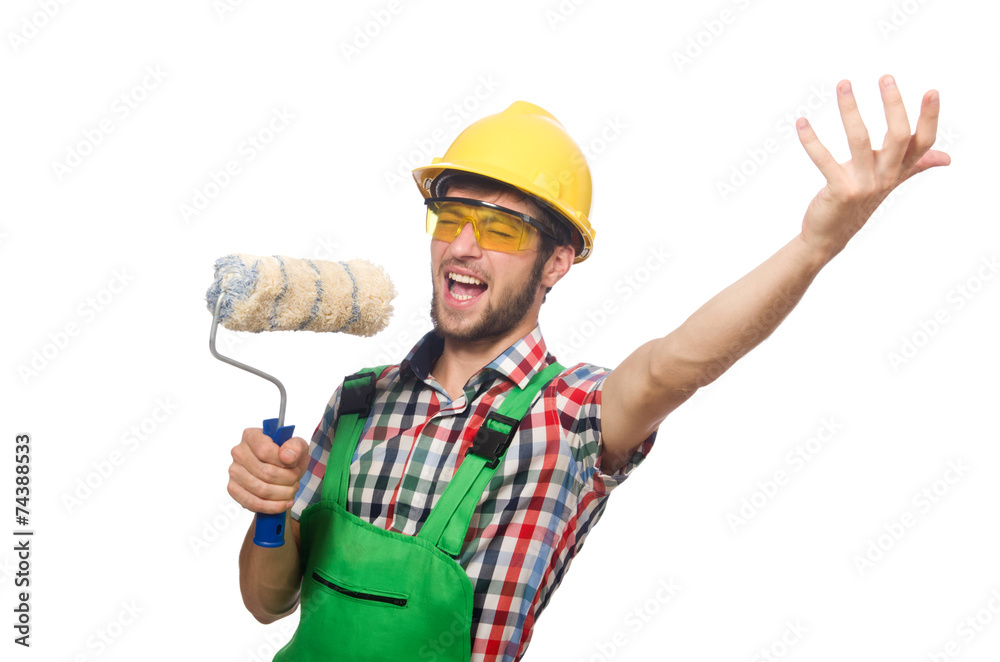 Industrial worker isolated on the white background Industrial worker isolated on the white background