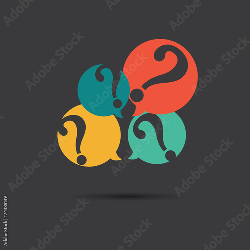 Vector of question marks icon