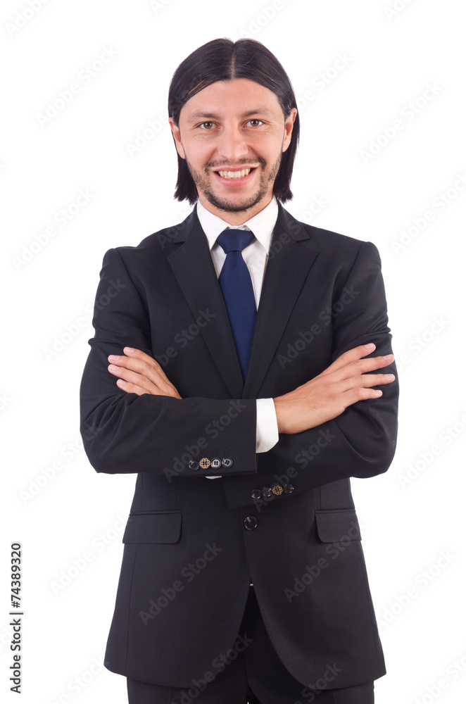 Young businessman isolated on the white background Young businessman isolated on the white background