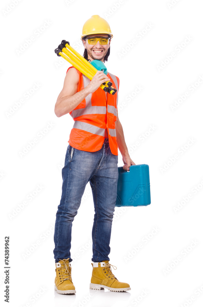 Industrial worker isolated on the white background Industrial worker isolated on the white background