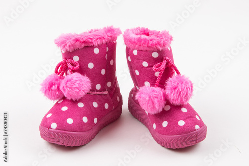 Cute baby girl pink shoes