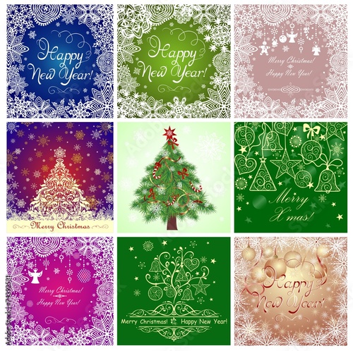 Greeting cards for New Years holidays