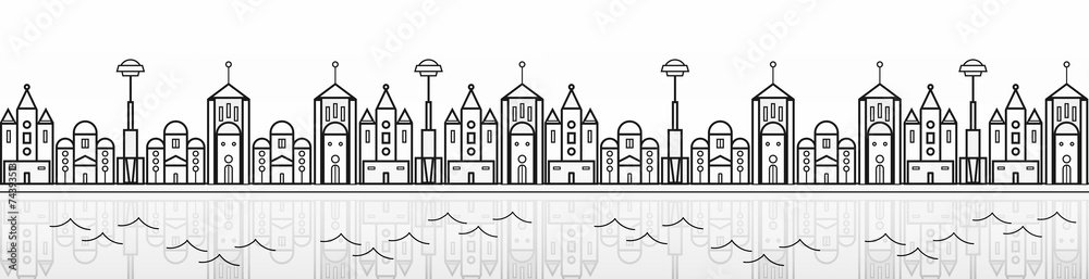 seamless city banner seamless city banner