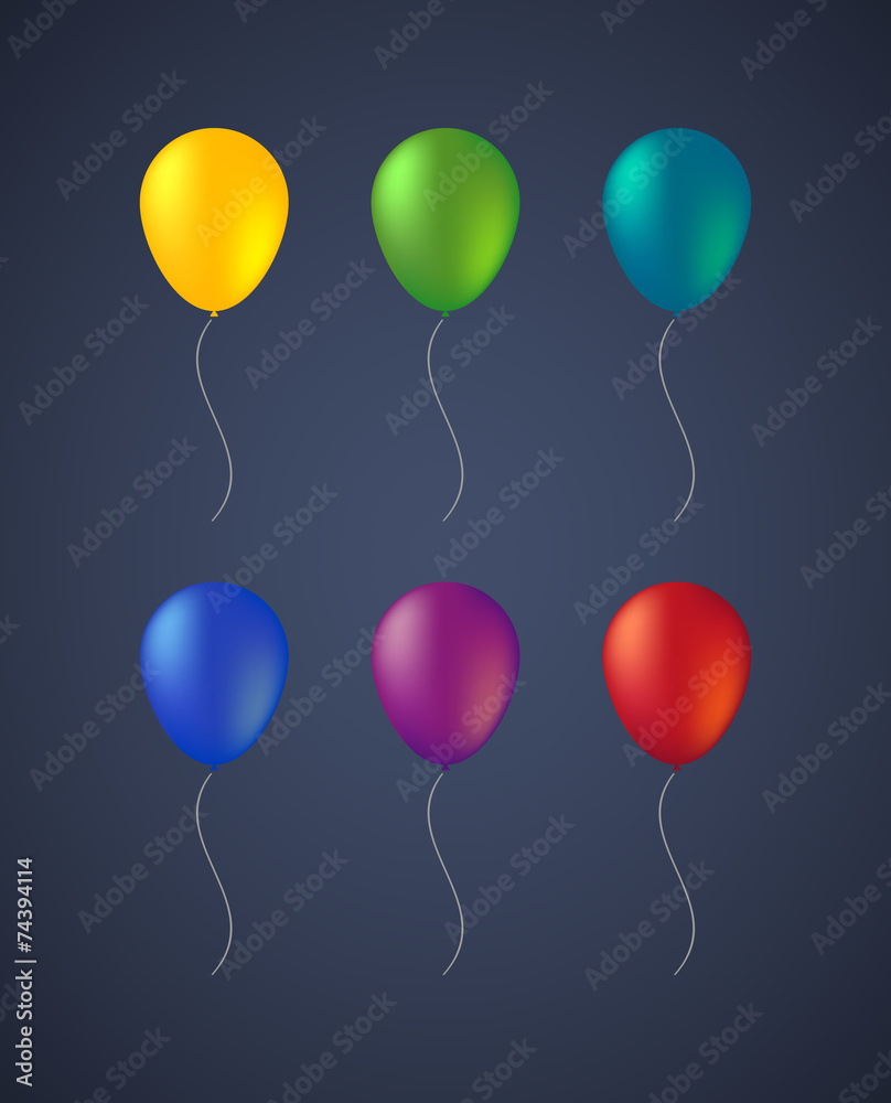 Vector balloon set Vector balloon set