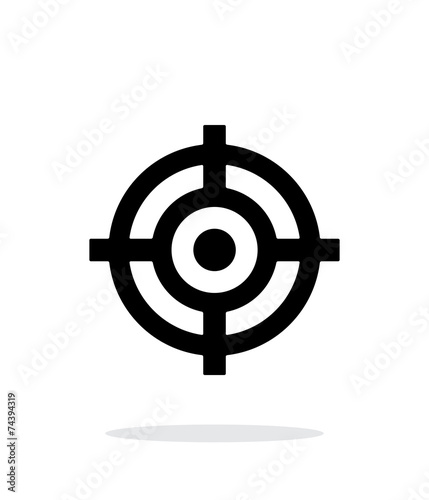 Crosshair icon on white background.