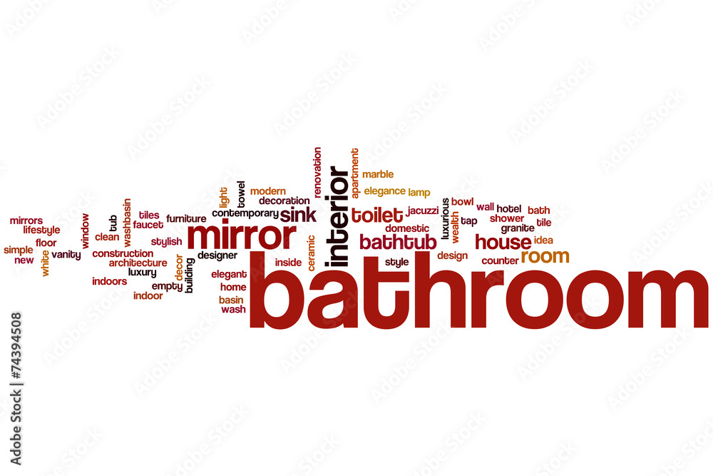Bathroom word cloud Bathroom word cloud