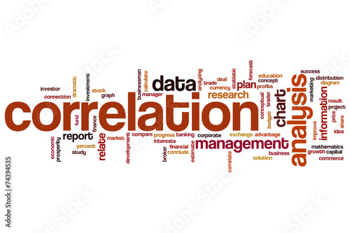 Correlation word cloud