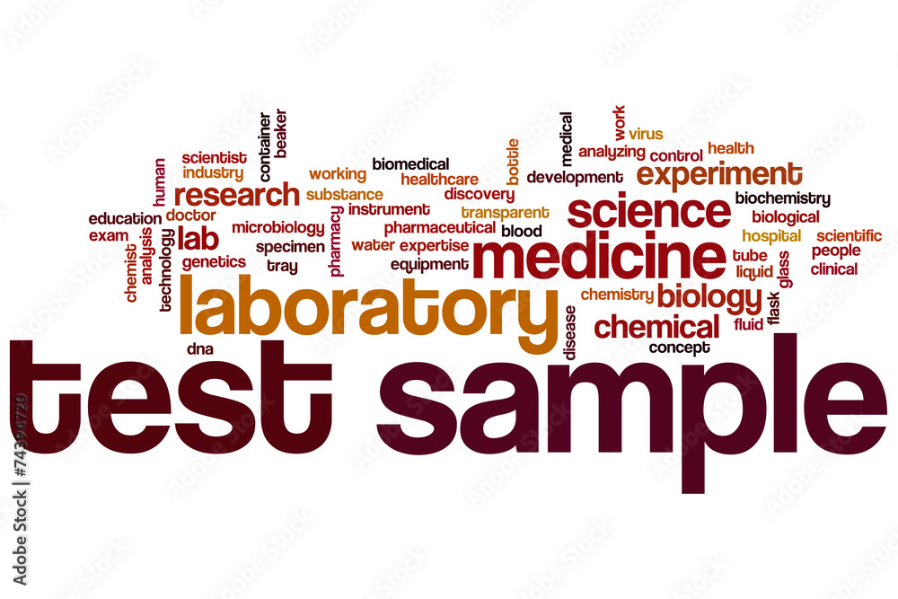 Test sample word cloud