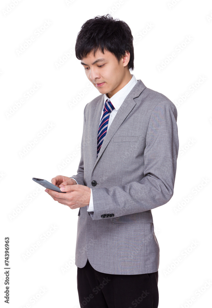 Businessman use the mobile phone Businessman use the mobile phone