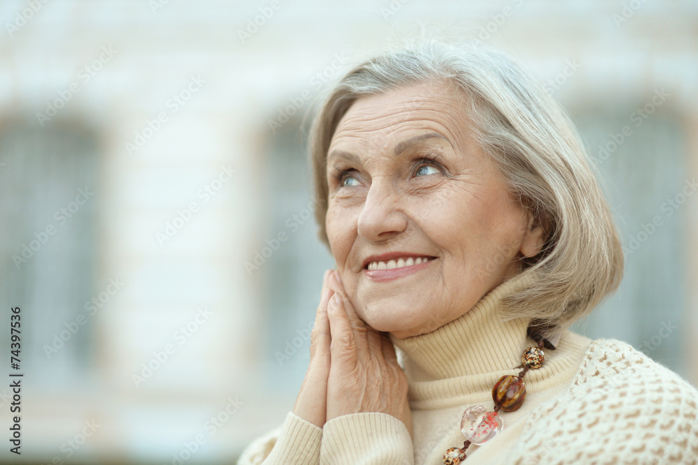 Senior woman outdoors Senior woman outdoors