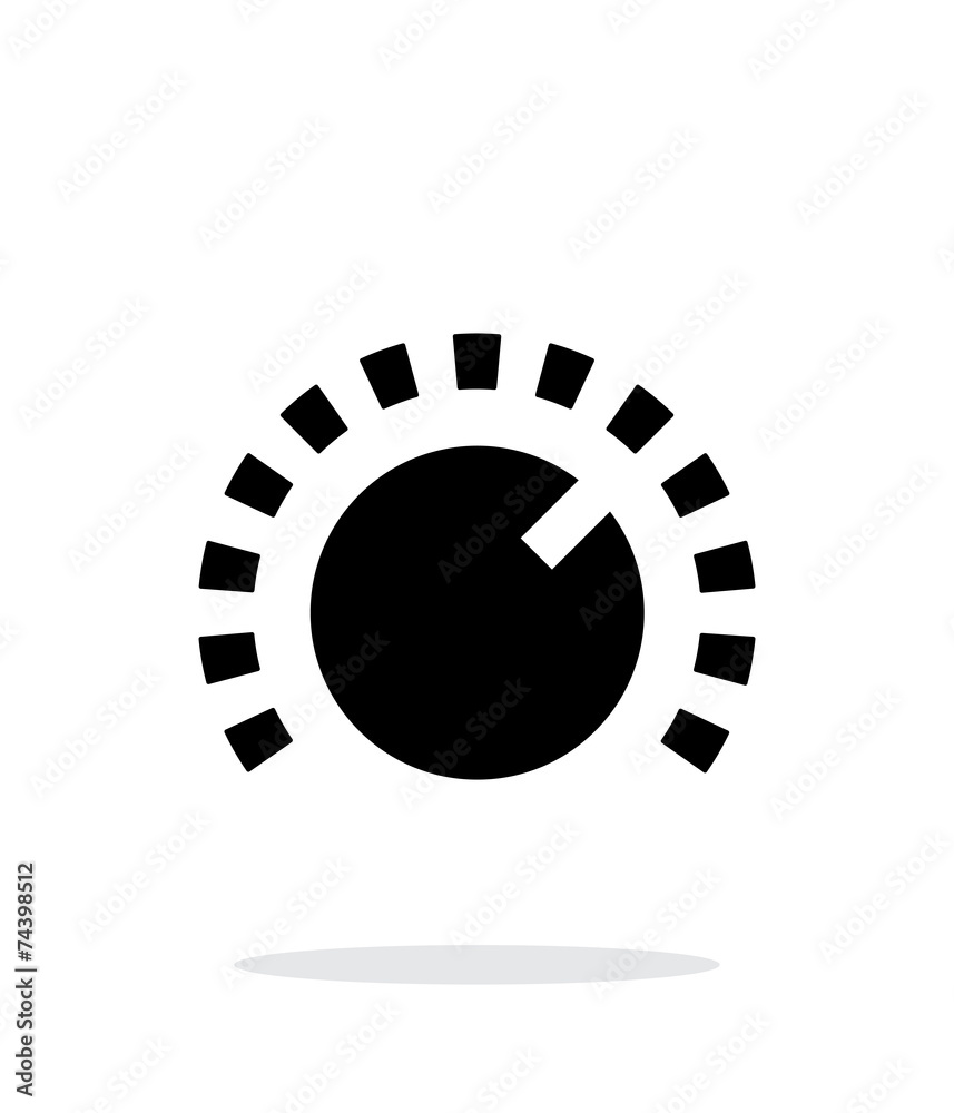 Music knob icon on white background.