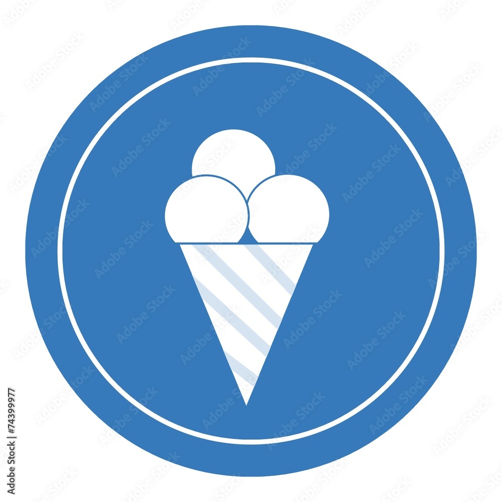 Glace en cornet dans un panneau Glace en cornet dans un panneau