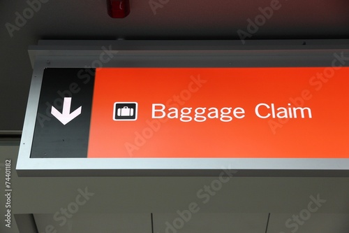 Baggage claim sign in Las Vegas airport