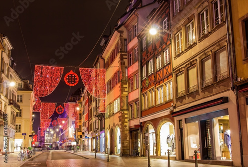 Rue du Vieux Marche aux Poissons on the Christmas season 2014 in © Leonid Andronov
