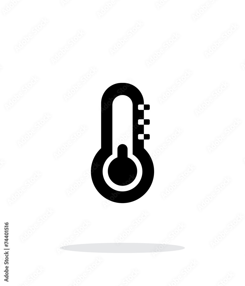 Thermometer with minus weather icon on white background. Thermometer with minus weather icon on white background.