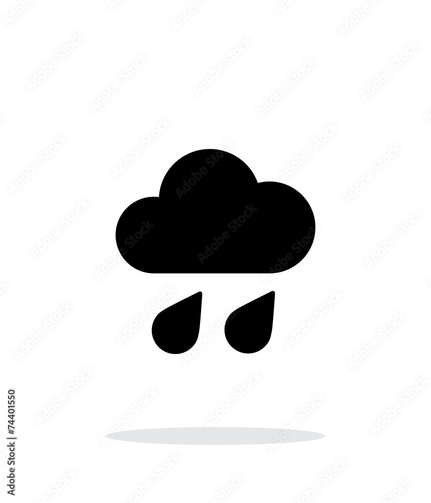 Downpour weather icon on white background. Downpour weather icon on white background.