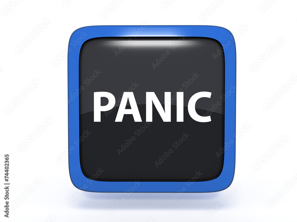 panic square icon on white background panic square icon on white background