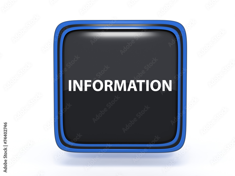 information square icon on white background information square icon on white background