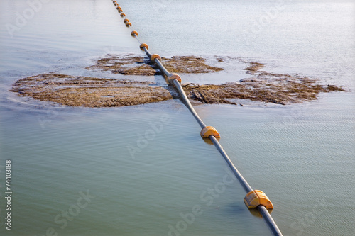 фотографія pipes and sediments in the dam of Danube river - Slovakia