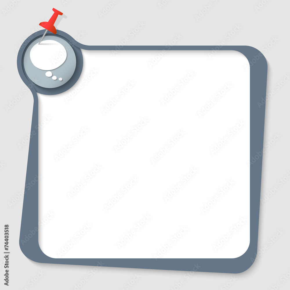 text box with pushpin and speech bubble