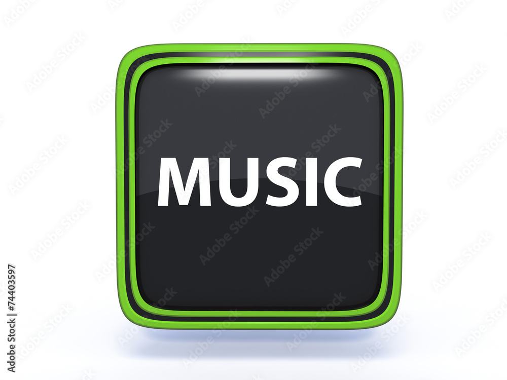 music square icon on white background music square icon on white background