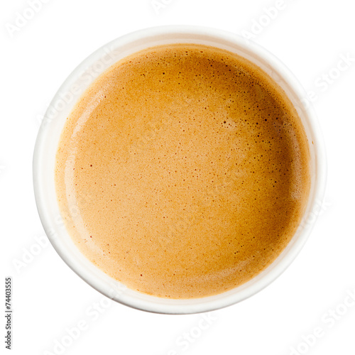 paper cup espresso coffee with foam