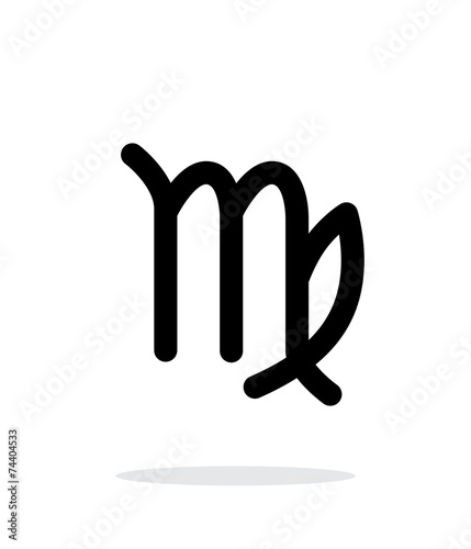 Virgo zodiac icon on white background.