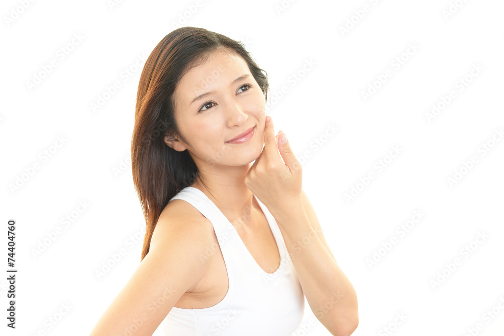 微笑む美しい女性 微笑む美しい女性