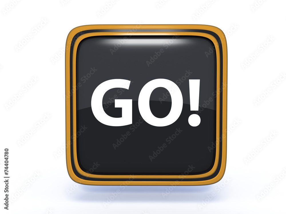 go square icon on white background go square icon on white background