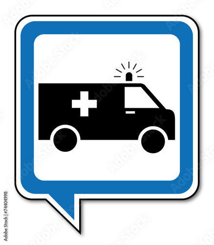 Logo ambulances, ambulanciers.