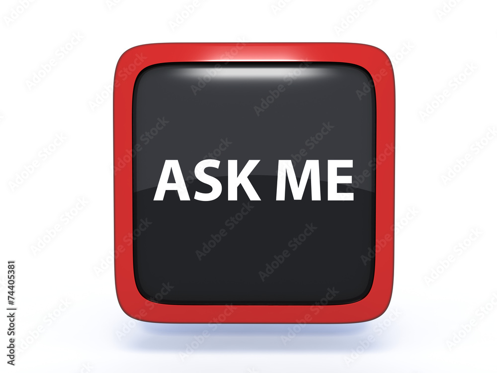 ask me square icon on white background ask me square icon on white background
