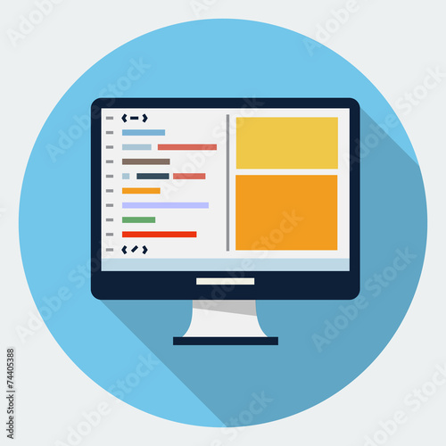 Vector code editor Icon