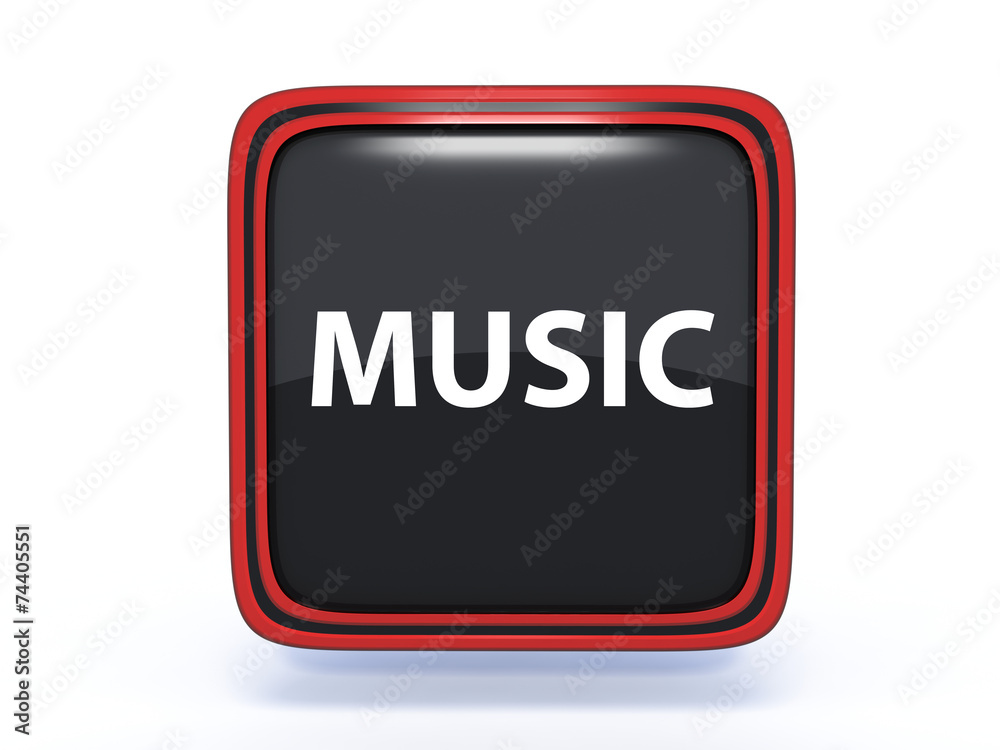 music square icon on white background music square icon on white background