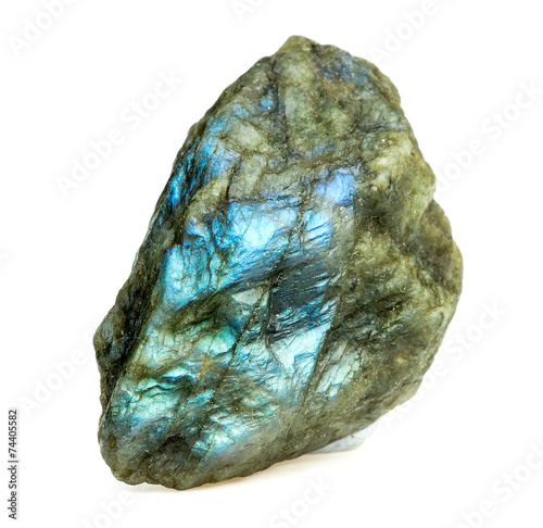 Rough uncut labradorite gemstone