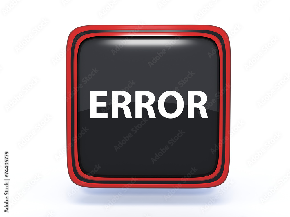 error square icon on white background error square icon on white background