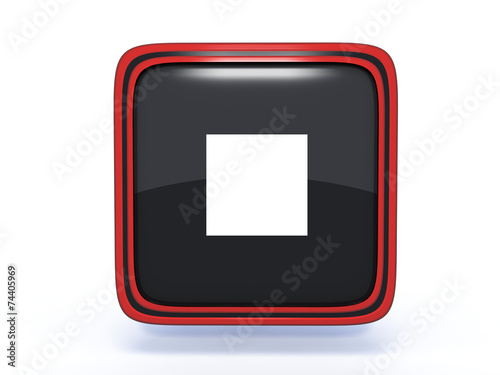 stop square icon on white background