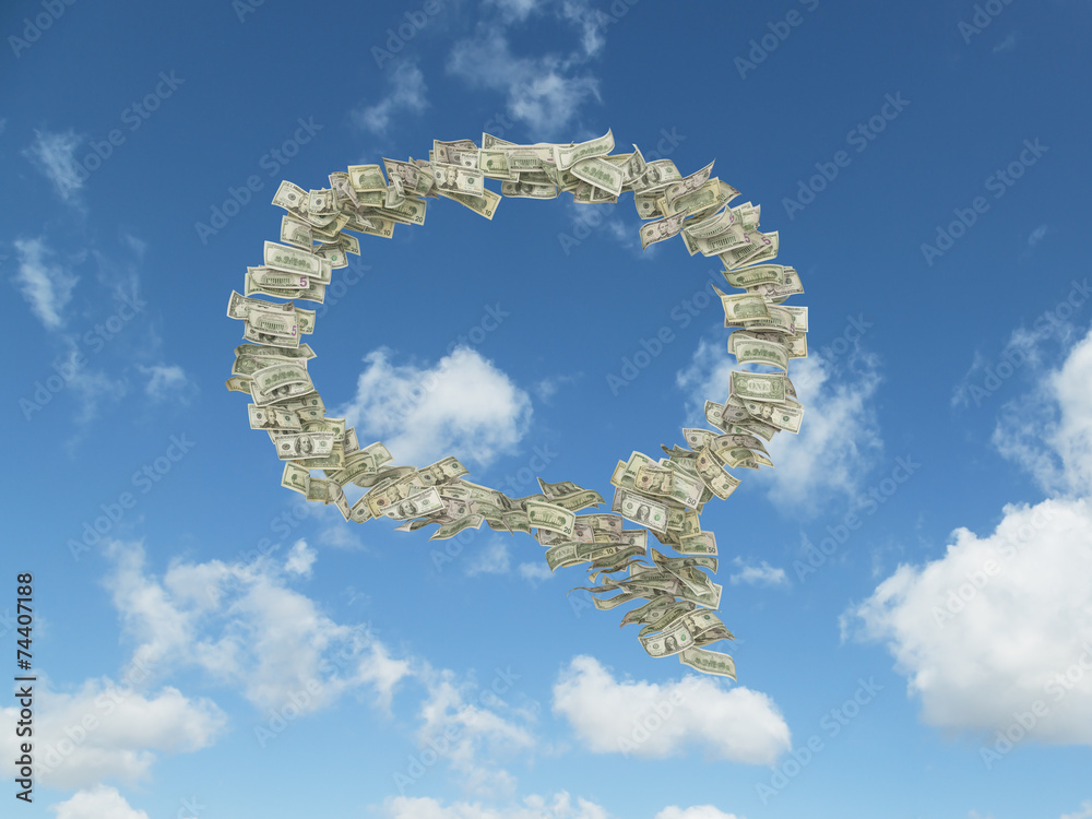 Fototapeta premium banknote in form think box