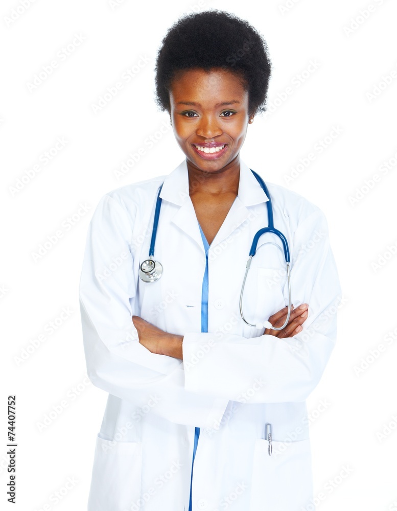 African doctor woman.