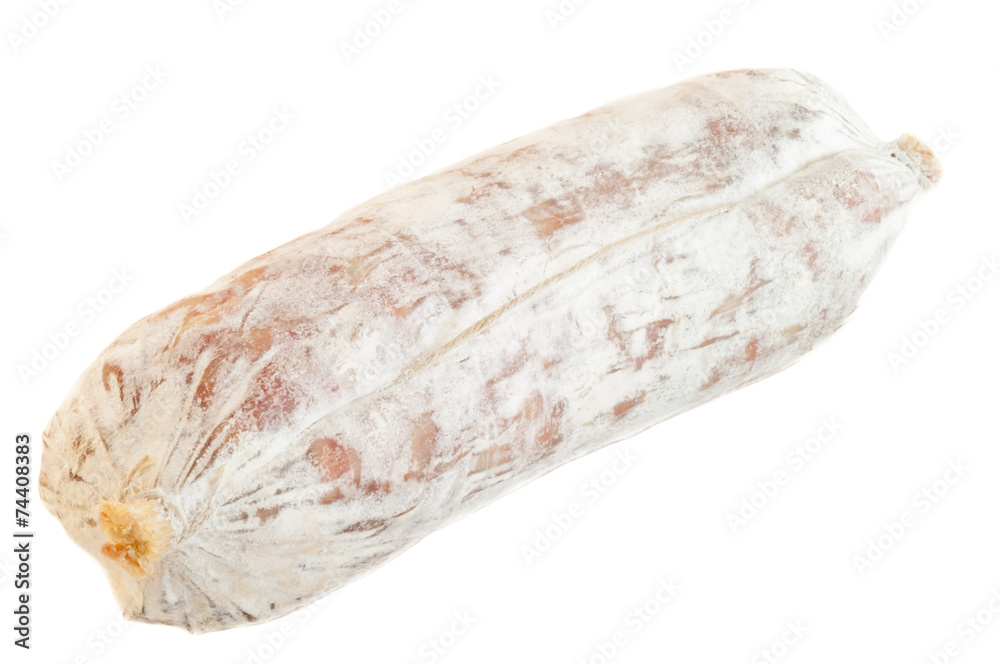 salami in white background salami in white background