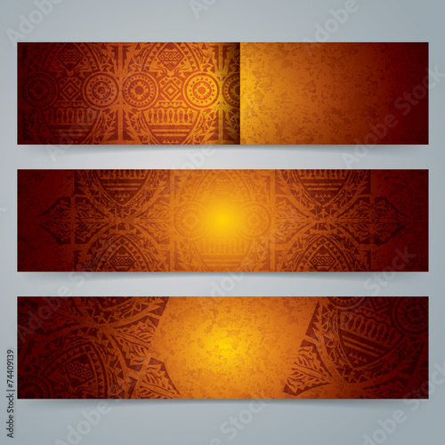 Collection banner design, African art background.