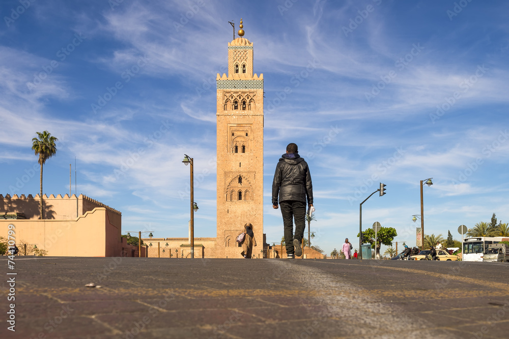 Fototapeta premium Koutoubia mosque in medina marrakech.