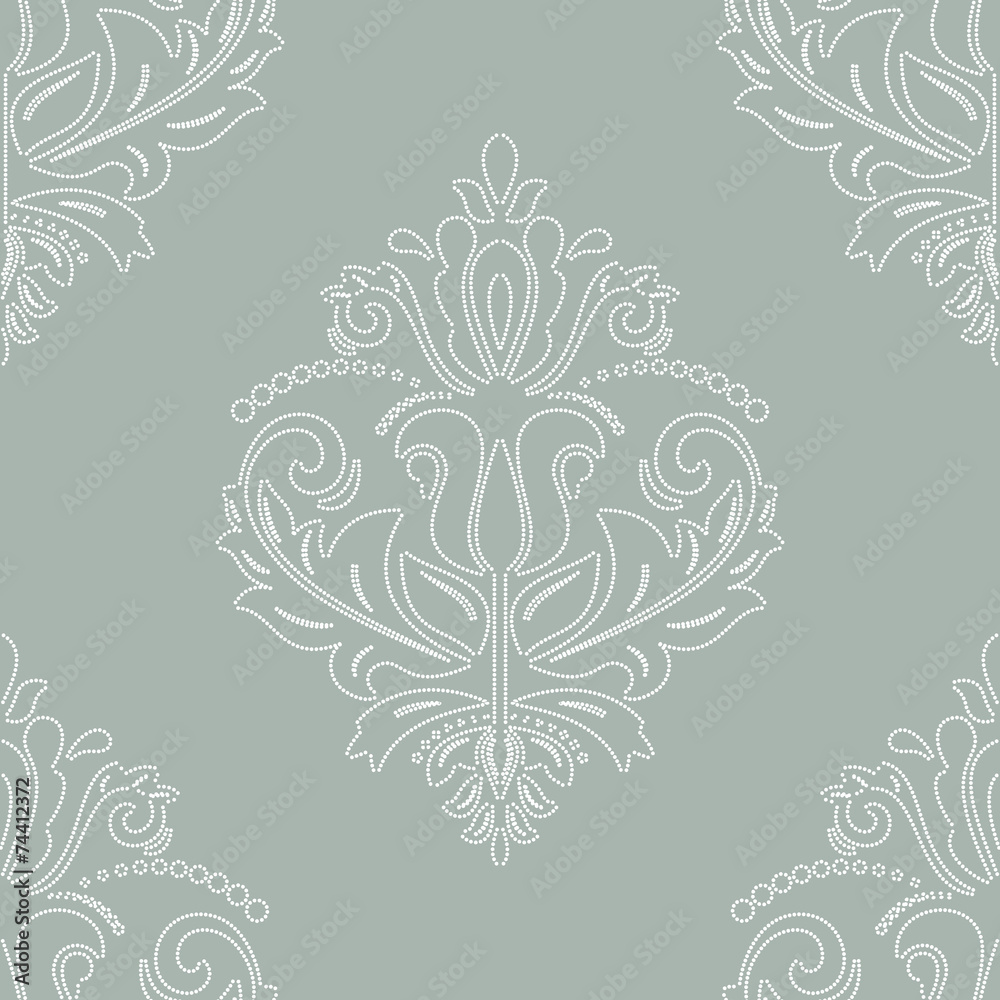 Damask Seamless Vector Pattern. Orient Background Damask Seamless Vector Pattern. Orient Background