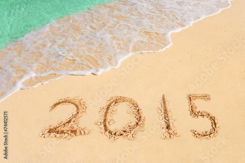 Numbers 2015 on beach