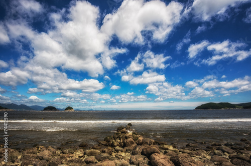 The beach at Yeosu, South Korea photo