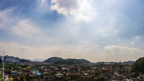 View over Jeonju Hanok Village taken © aaron90311