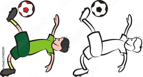 vector soccer player - striker