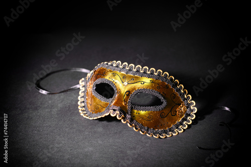 Beautiful carnival mask isolated on black © Africa Studio