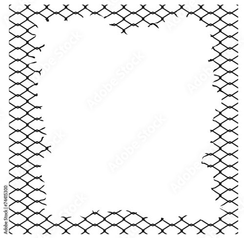 wired fence - vector